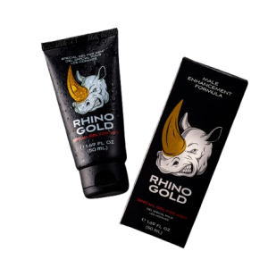 Gel topique Rhino Gold : formule pour booster la performance et le plaisir masculin, agréable à appliquer, efficace et discret.