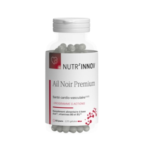 Image d’un bocal d’ail noir premium, présentant des gousses noires brillantes et savoureuses, idéal pour la cuisine gourmet.