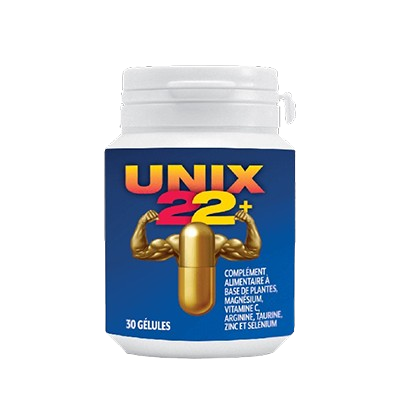 Image du produit Unix22, un complément innovant pour soutenir l'équilibre et la performance masculine lors des relations sexuelles.
