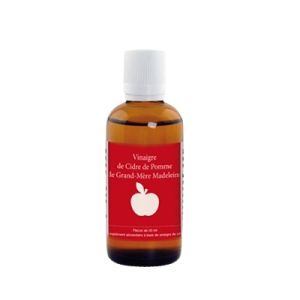 Vinaigre Slim : bouteille de vinaigre de cidre naturel, idéal pour stimuler le métabolisme et favoriser la perte de poids.