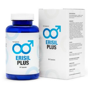 Gélules Erisil Plus pour hommes actifs, contenant des extraits naturels, vitamines et minéraux pour soutenir la sexualité et la fertilité.