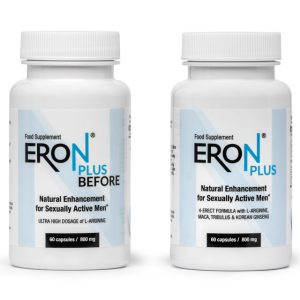 Boîte d'Eron Plus, complément naturel pour améliorer la performance sexuelle masculine et renforcer la confiance au lit.