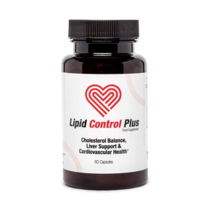 Boîte de Lipid Control Plus, complément naturel pour la santé cardiovasculaire, foie, cholestérol, avec 8 ingrédients bio.