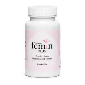 Boîte de Femin Plus, complément naturel pour stimuler la libido féminine, avec ingrédients de qualité favorisant la vitalité et l’équilibre hormonal.