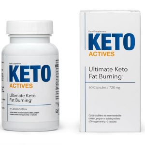 Boîte de Keto Actives avec capsules, complément minceur naturel pour favoriser la cétose et brûler les graisses efficacement.
