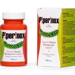 Complément alimentaire Piperinox en capsules, contenant des ingrédients naturels pour favoriser la perte de poids.